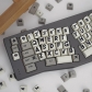 Retro Black Big Letters Pixel 104+38 PBT Dye-subbed Keycap Set Cherry Profile Compatible with ANSI Mechanical Gaming Keyboard